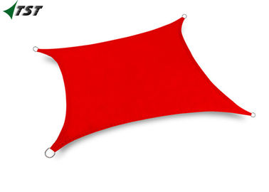 Waterdicht van de de Rechthoekzon van de Polyester Rode Kleur de Schaduwzeil voor Openluchtluifelterras