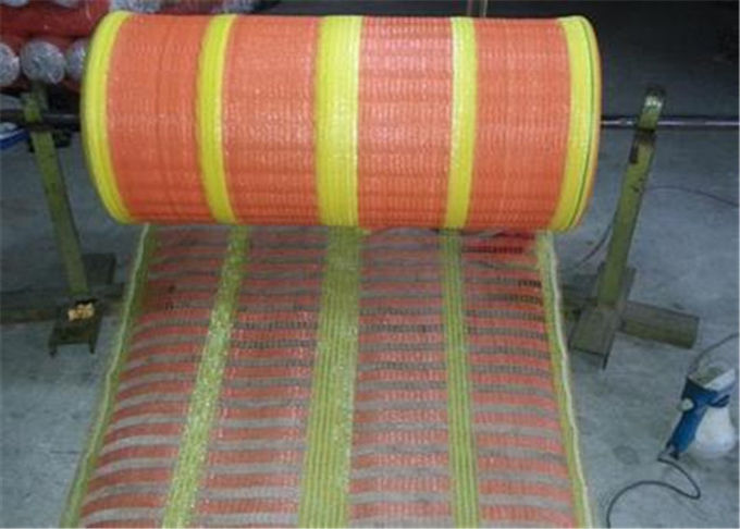De afwijking breide Oranje Plastic Netto Waarschuwing vermindert Correcte Beschikbare Verontreiniging