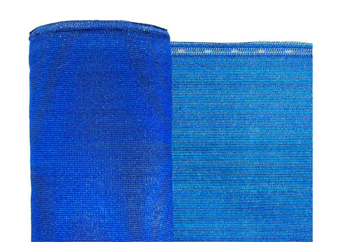 Het blauwe/Donkergroene van het de Schaduwzeil 150gsm van de Kleurentuin de Privacyomheining Opleveren met Lijnoogjes