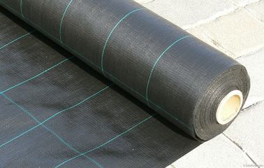 China Polypropyleen Geweven Plastic Gronddekking, 4.2x100m 100gsm Zwarte Tuinstof fabriek